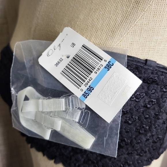 Black Olga Lacy Strapless Bra. 38C. Brand New. - Picture 6 of 12